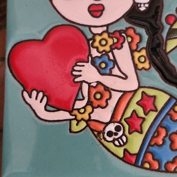 Day of the Dead Mermaid Tile - Picture 3 of 6